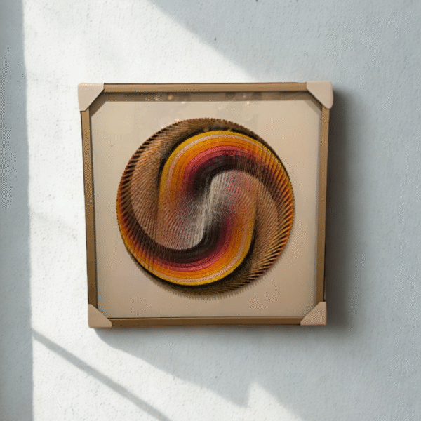 Abstract Thread Art Aluminium Frame 24"X24" Painting