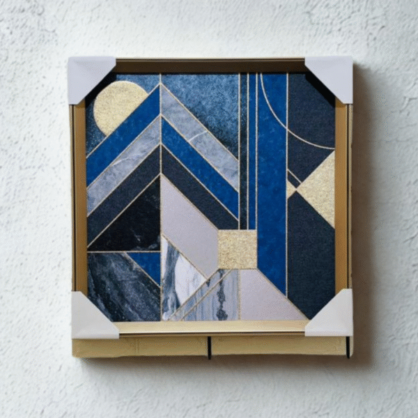 Abstract Geometrical Modern Art 18"X18" Aluminium Frame Embossed Canvas Painting