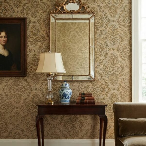 Dmask Pattern Traditional Royal Designer Wallpaper